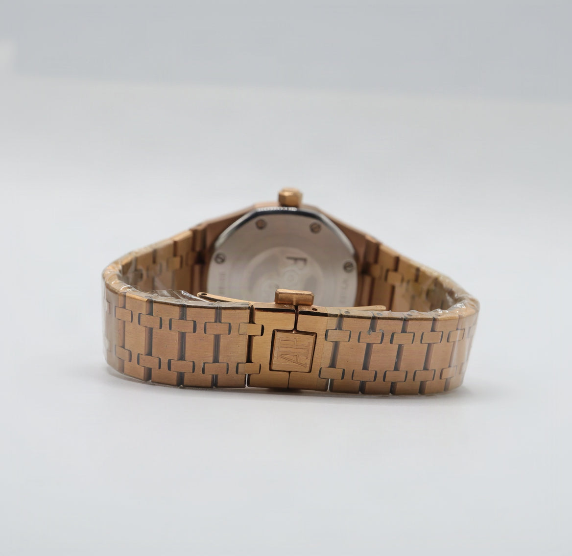 Audemars Piguet Style Royal Oak Watch – Men's Rose Gold & Blue Tapisserie Dial Watch