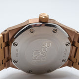 Audemars Piguet Style Royal Oak Watch – Men's Rose Gold & Blue Tapisserie Dial Watch