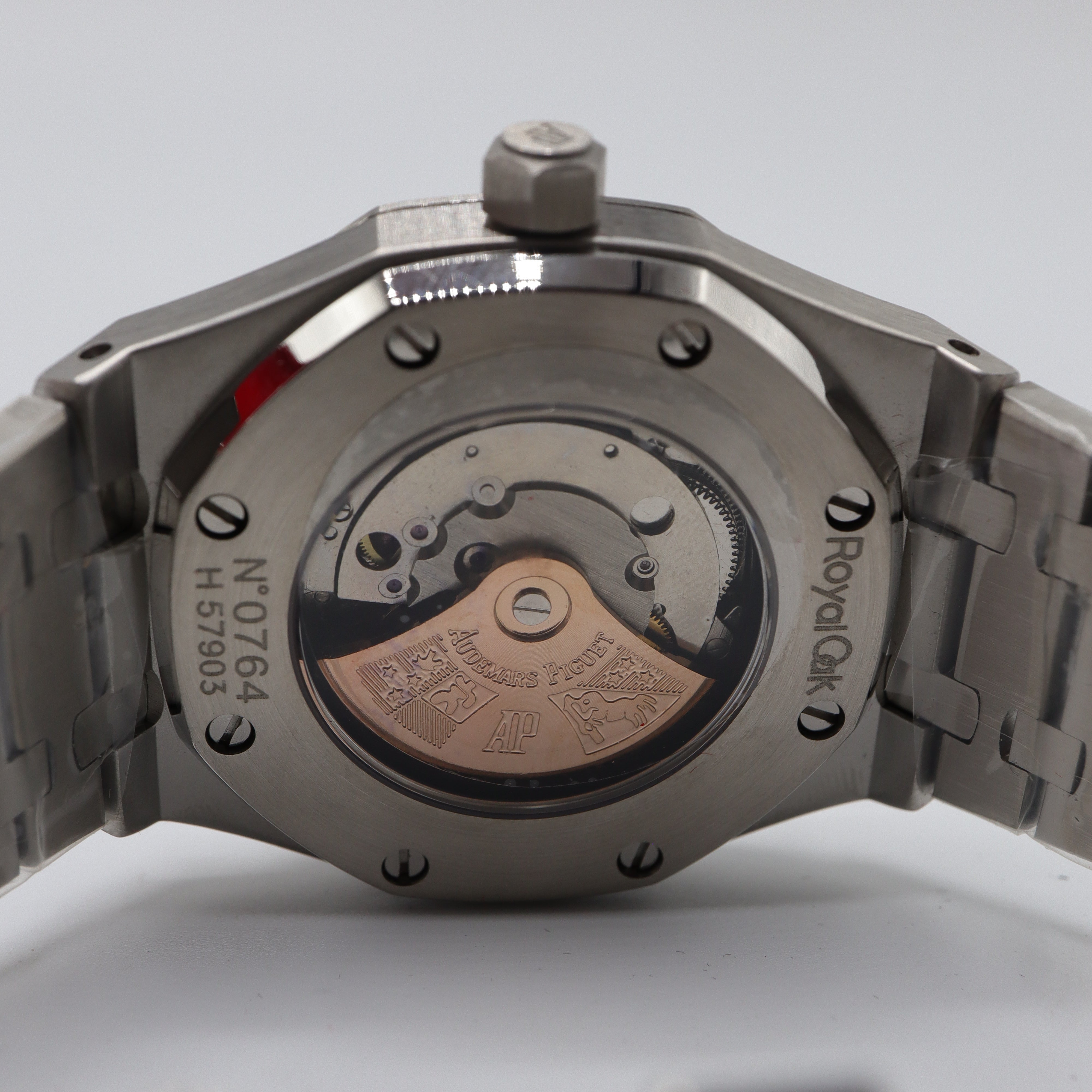 Audemars Piguet Style Royal Oak Watch – Men's Steel & Grey Tapisserie Dial Watch