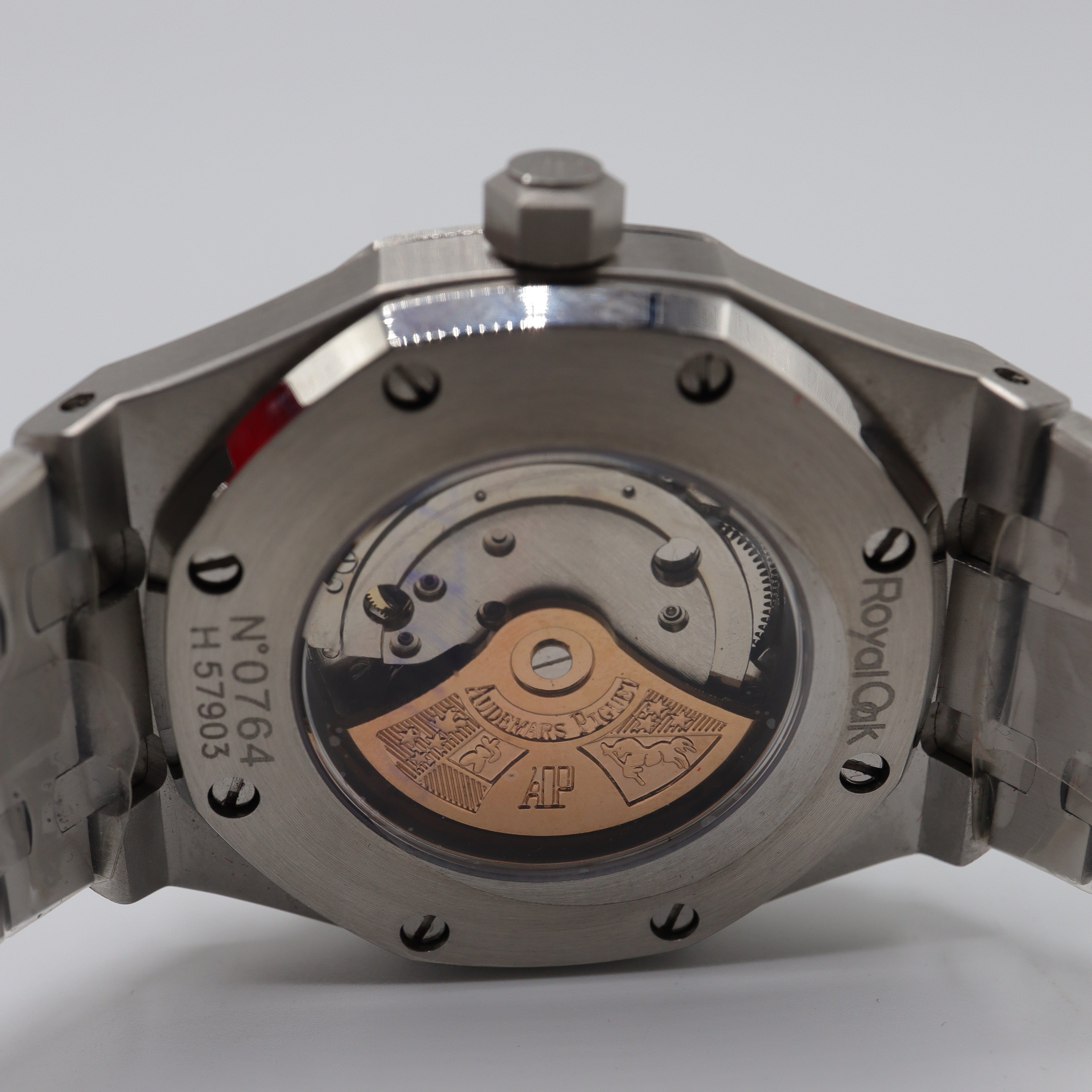 Audemars Piguet Style Royal Oak Watch – Men's Steel & Ice Blue Tapisserie Dial Watch