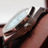 Audemars Piguet Style Royal Oak Watch – Men's Steel & Ice Blue Tapisserie Dial Watch