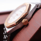 Audemars Piguet Style Royal Oak Two-Tone Watch – Men's Steel, Rose Gold & White Dial Watch
