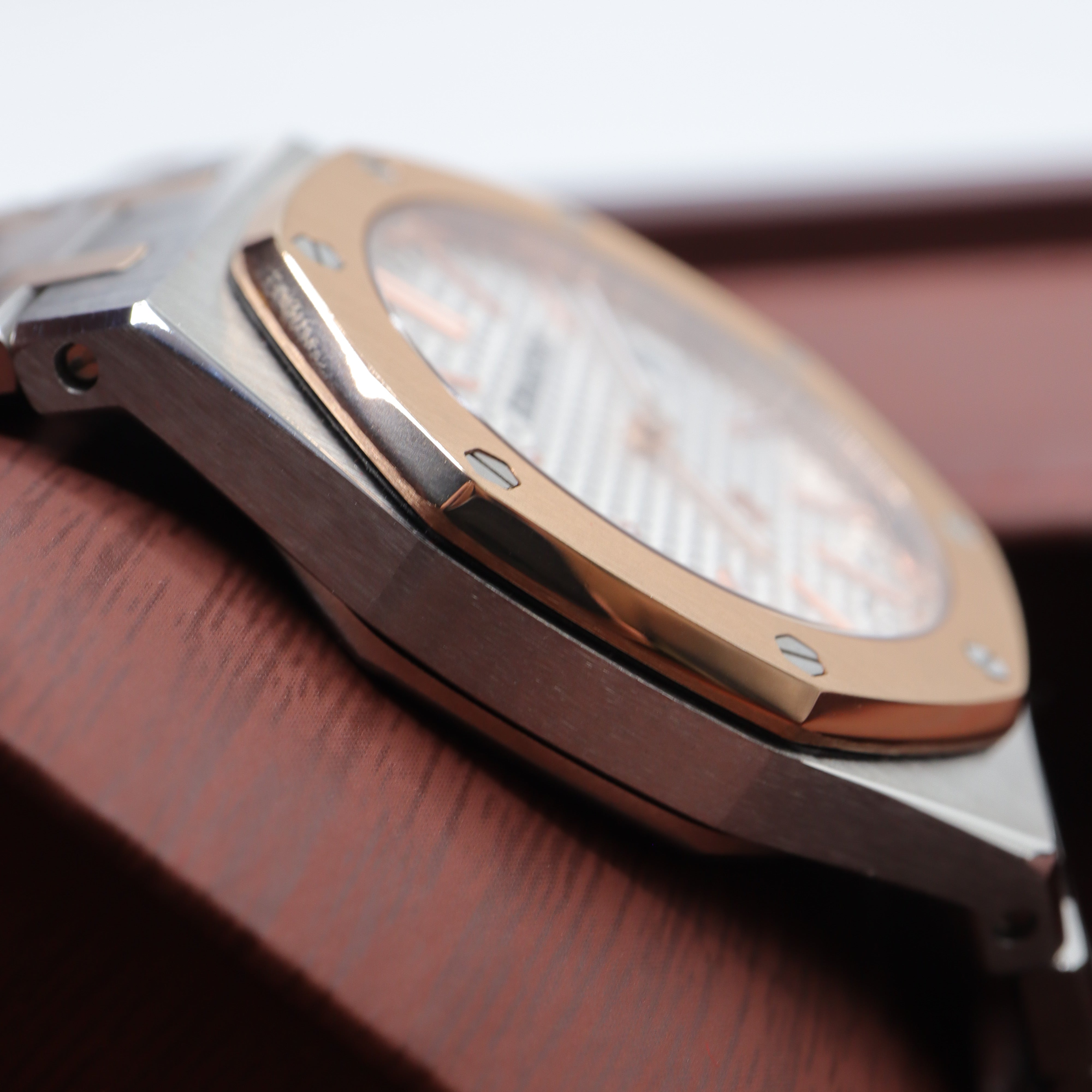 Audemars Piguet Style Royal Oak Two-Tone Watch – Men's Steel, Rose Gold & White Dial Watch