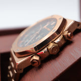 Audemars Piguet Style Royal Oak Chronograph Watch – Men's Rose Gold & Grey Dial Watch