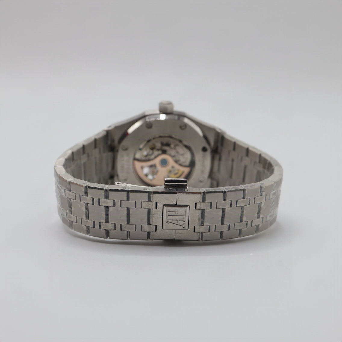 Audemars Piguet Style Royal Oak Skeleton Watch – Men's Steel & Openworked Gold Dial Watch