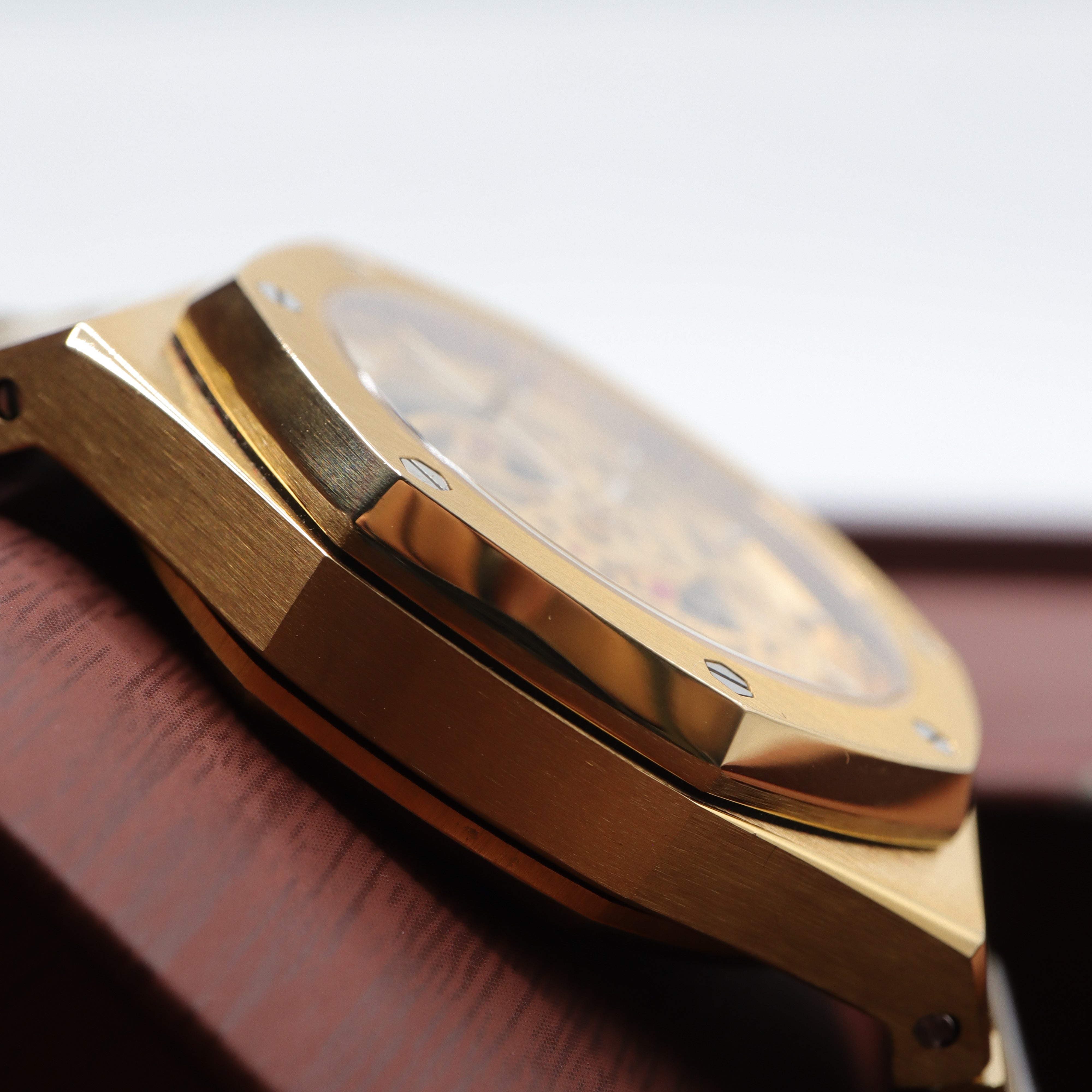 Audemars Piguet Style Royal Oak Skeleton Watch – Men's Rose Gold & Openworked Dial Watch