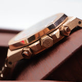 Audemars Piguet Style Royal Oak Chronograph Watch – Men's Rose Gold & Brown Dial Watch