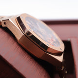 Audemars Piguet Style Royal Oak Chronograph Watch – Men's Rose Gold & Brown Dial Watch
