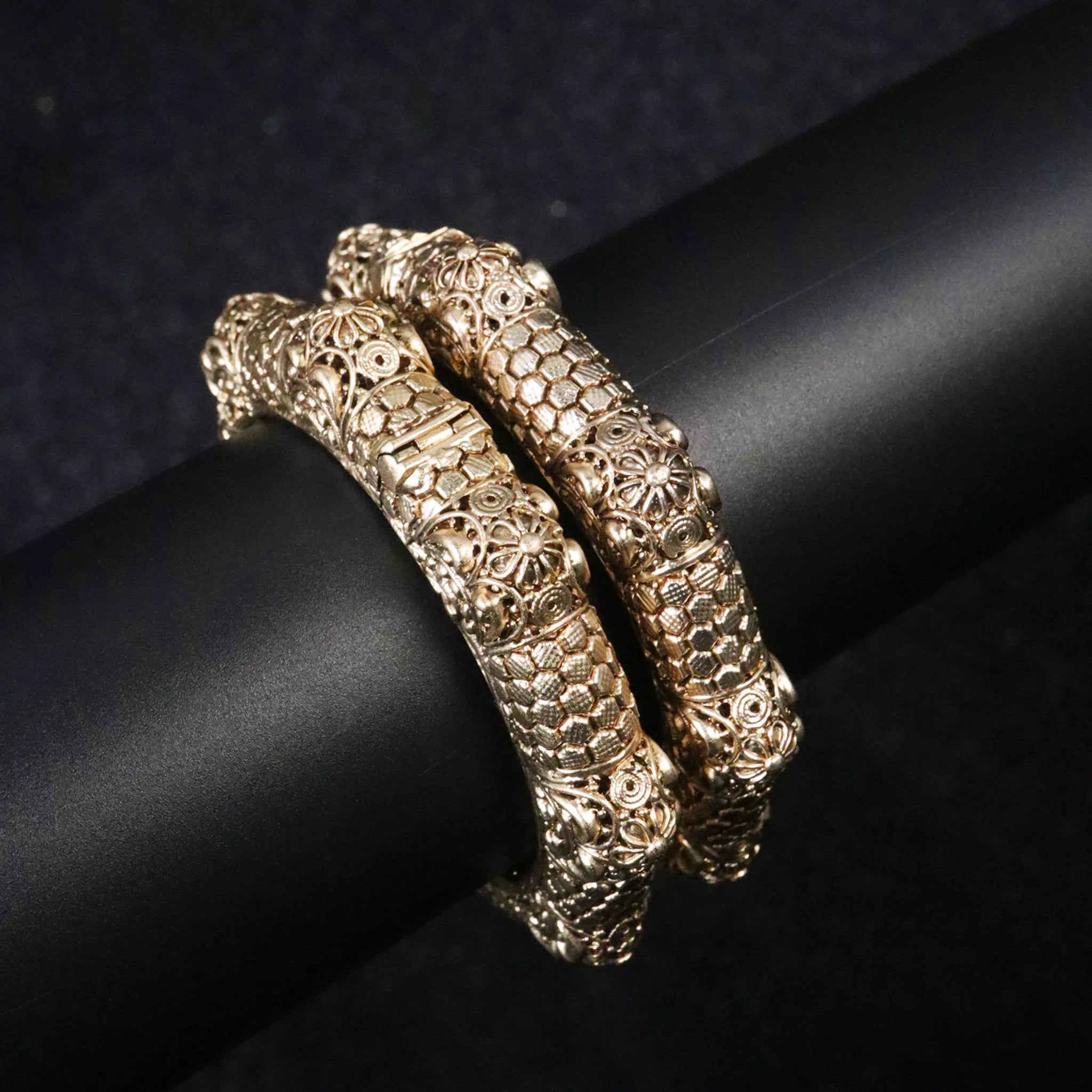 Red stones bangles