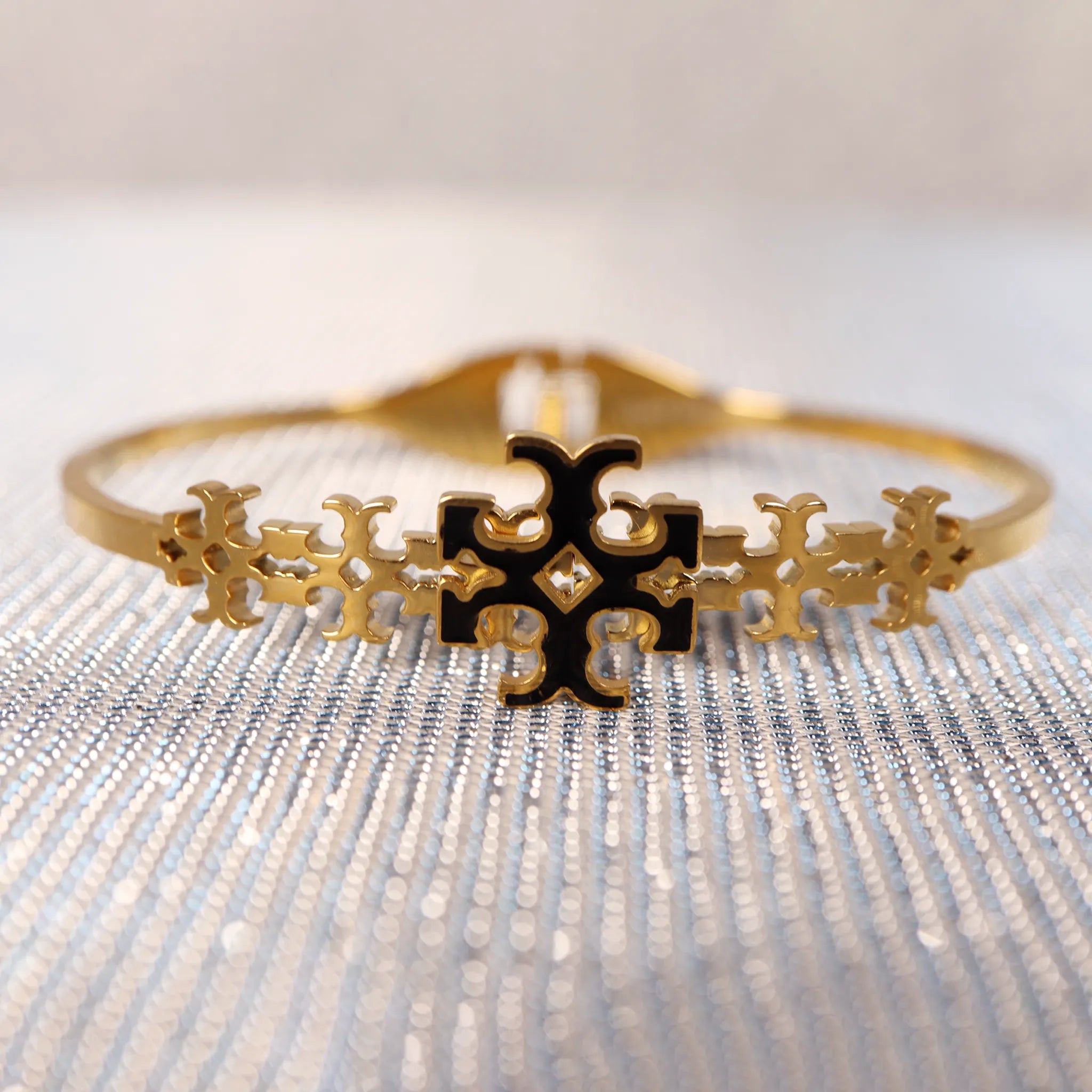 Tory Burch floral Gold Bangle for girls