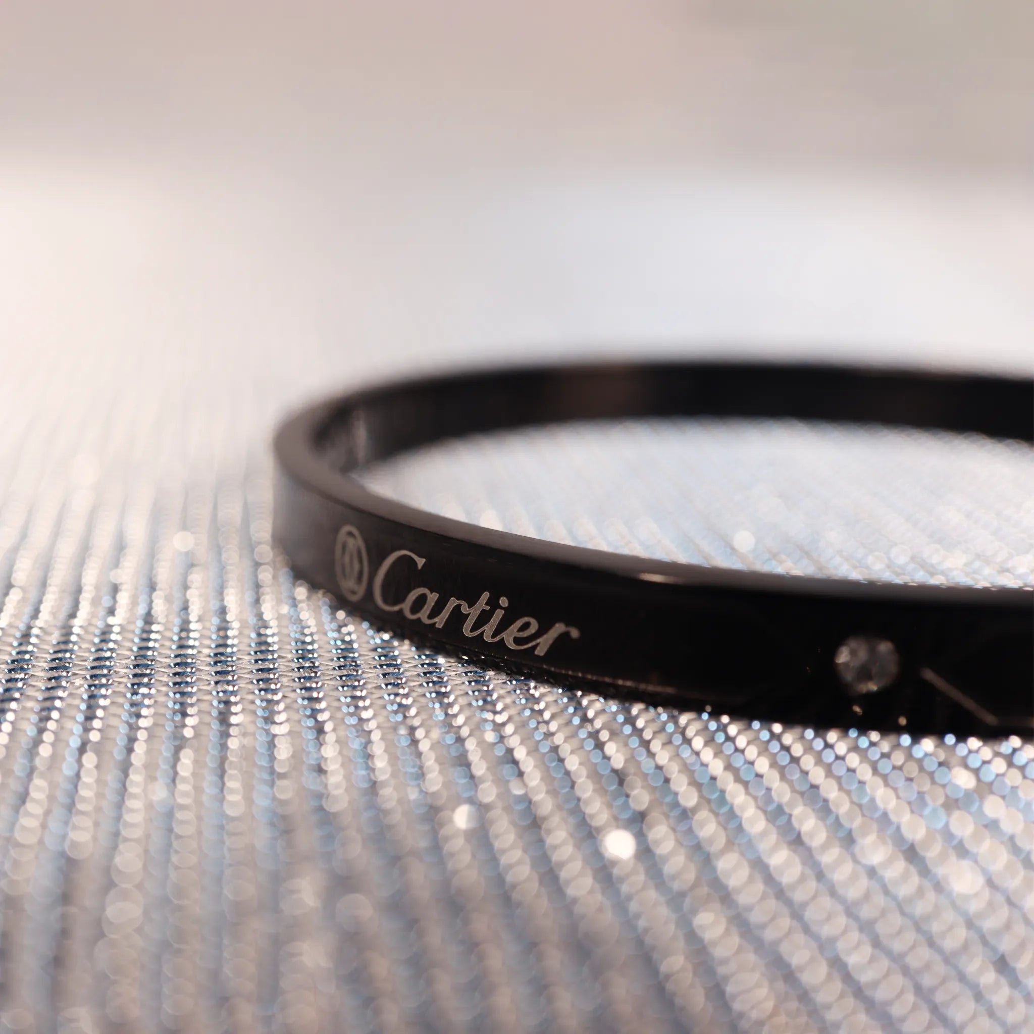 cartier black minimalist bracelet