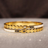 channel minimalist gold bangles for sale