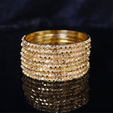 green stones bangles