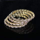 Rose Quartz Teardrop Bangles