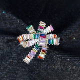 Multicolor Gemstone Bow Ring