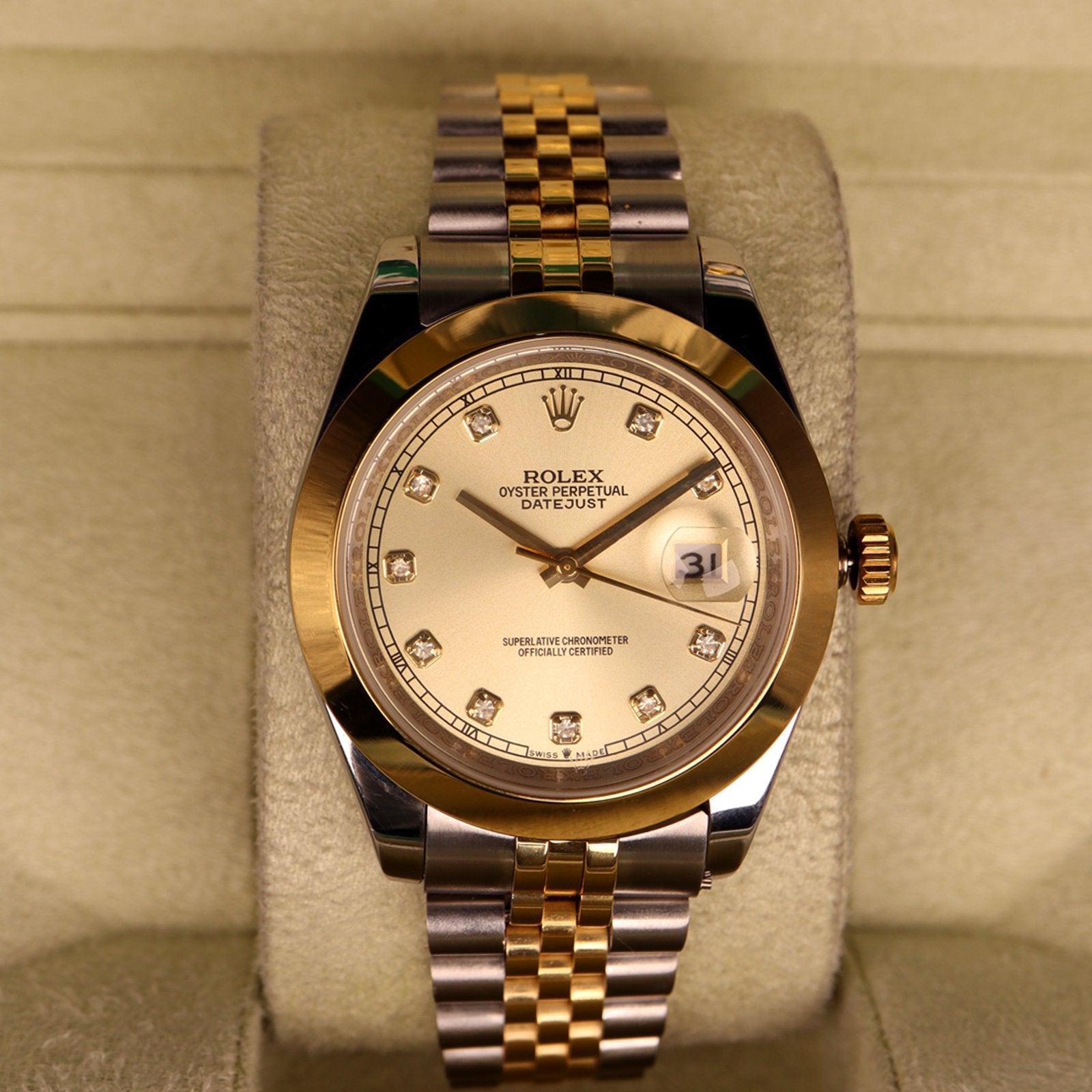 rolex datejust champagne dial 3