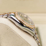 rolex oyster perpetual datejust gold and diamond accents5