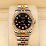 rolex oyster perpetual datejust gold diamond studded bezel 2