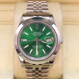 rolex oyster perpetual datejust green dial 3