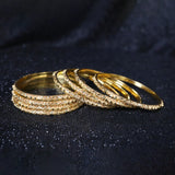 silver bangles with stones