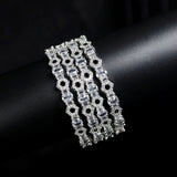 silver crystal studded bangles for sale