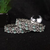 stylish bangles with light blue stones