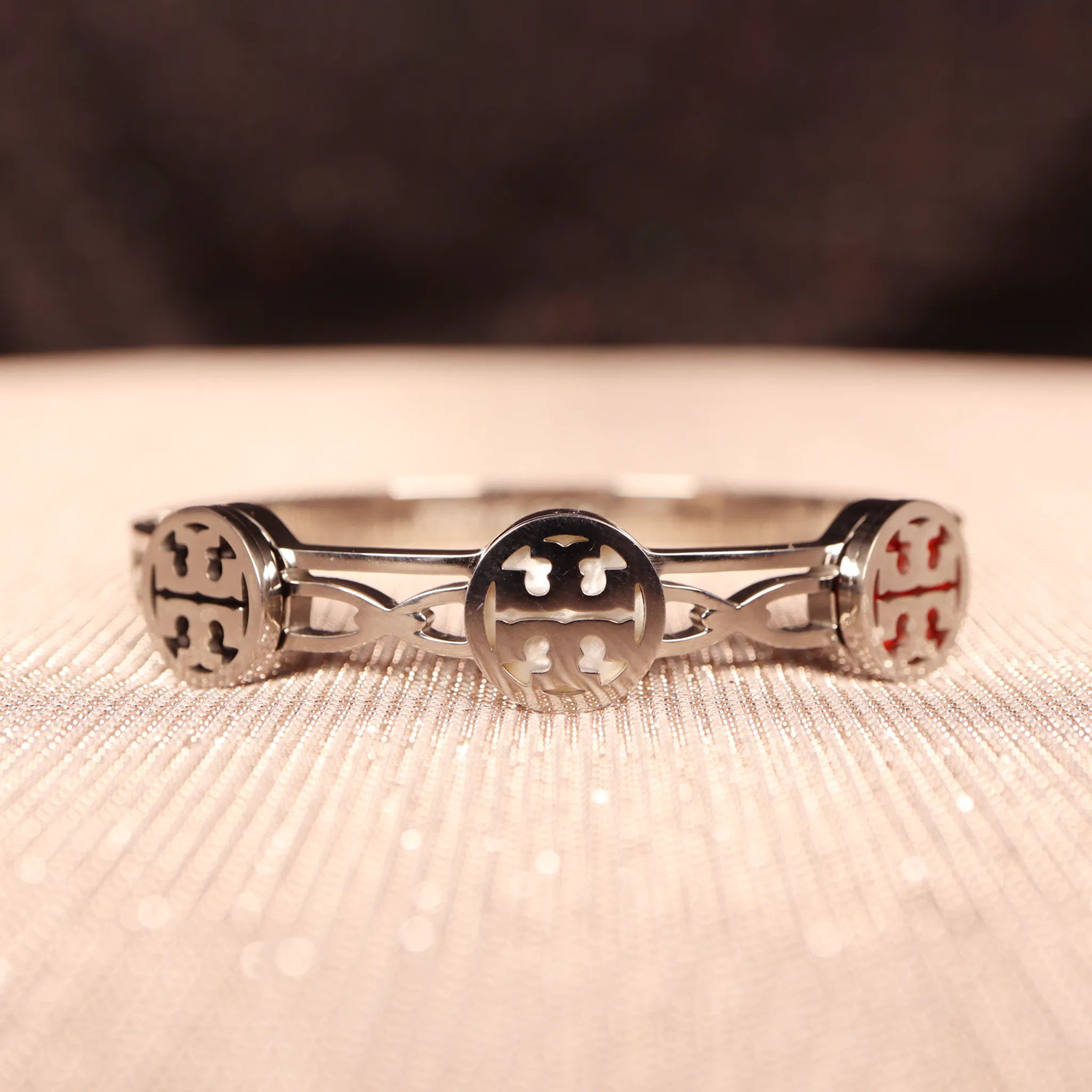 tory burch silver bangle