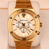 versace chronograph gold watch 7