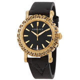 Greca Glam Quartz Black Dial Men's Watch