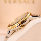 versace green dial two tone watch 3