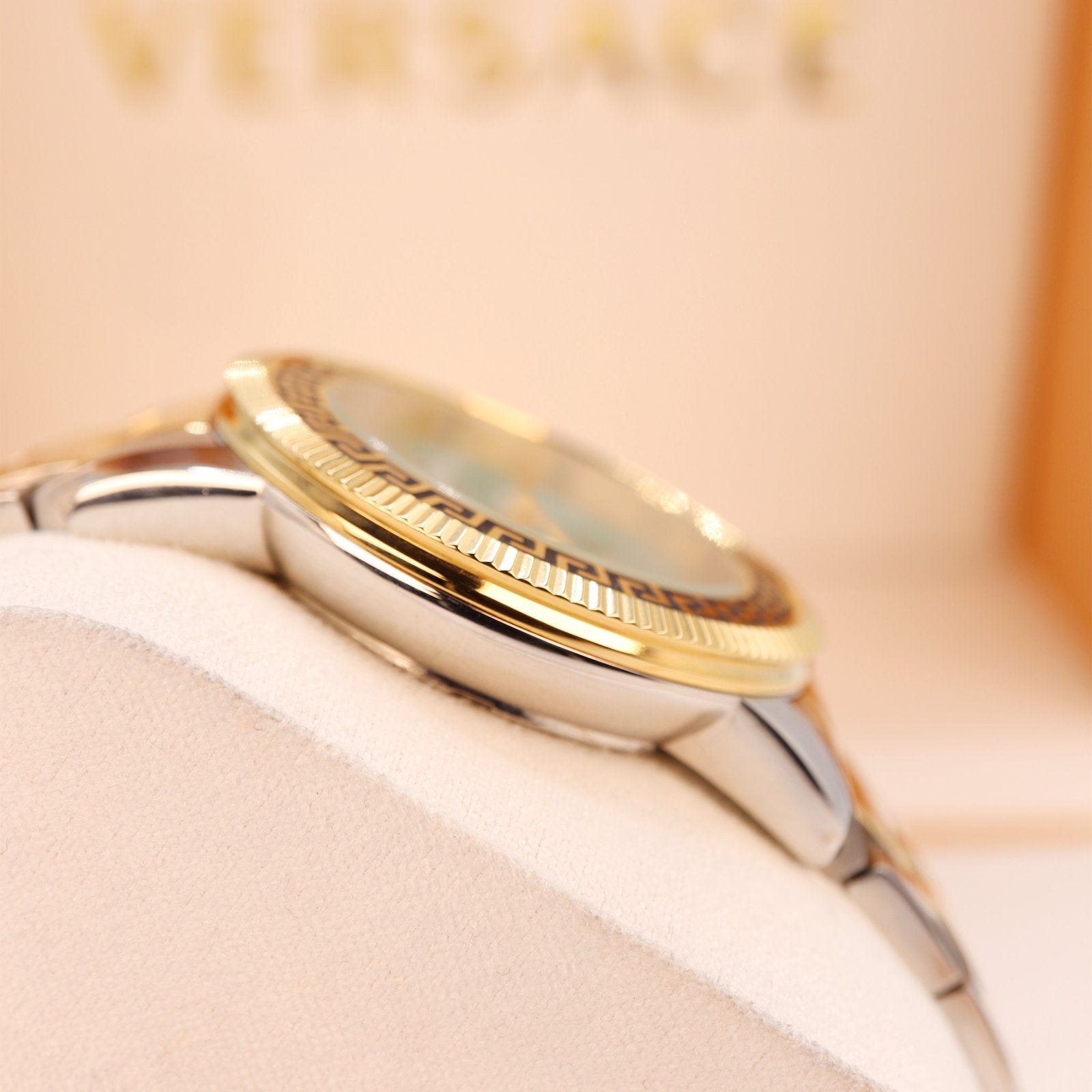 versace green dial two tone watch 4