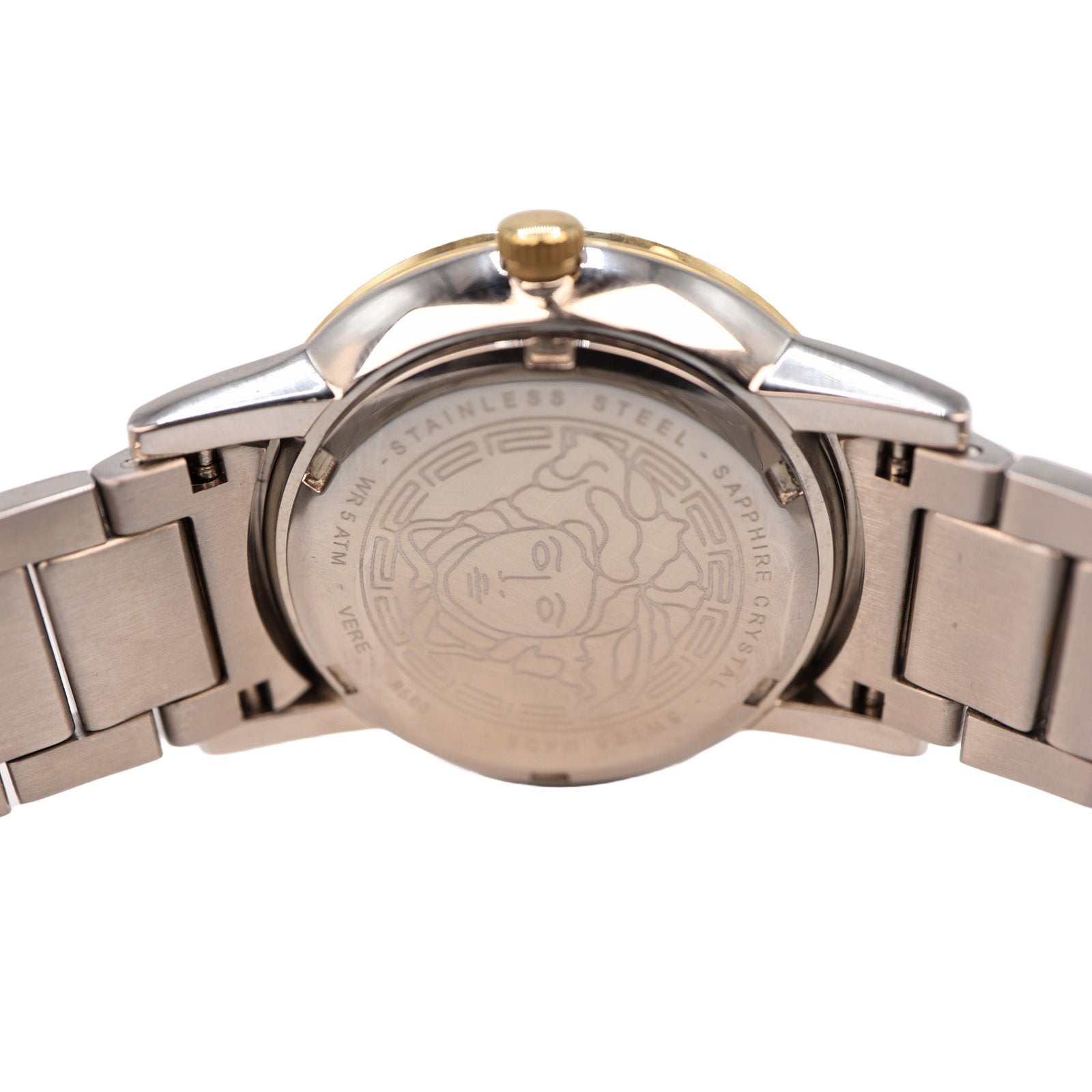 versace green dial two tone watch 8