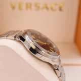 versace swiss made watch black and gold design 8