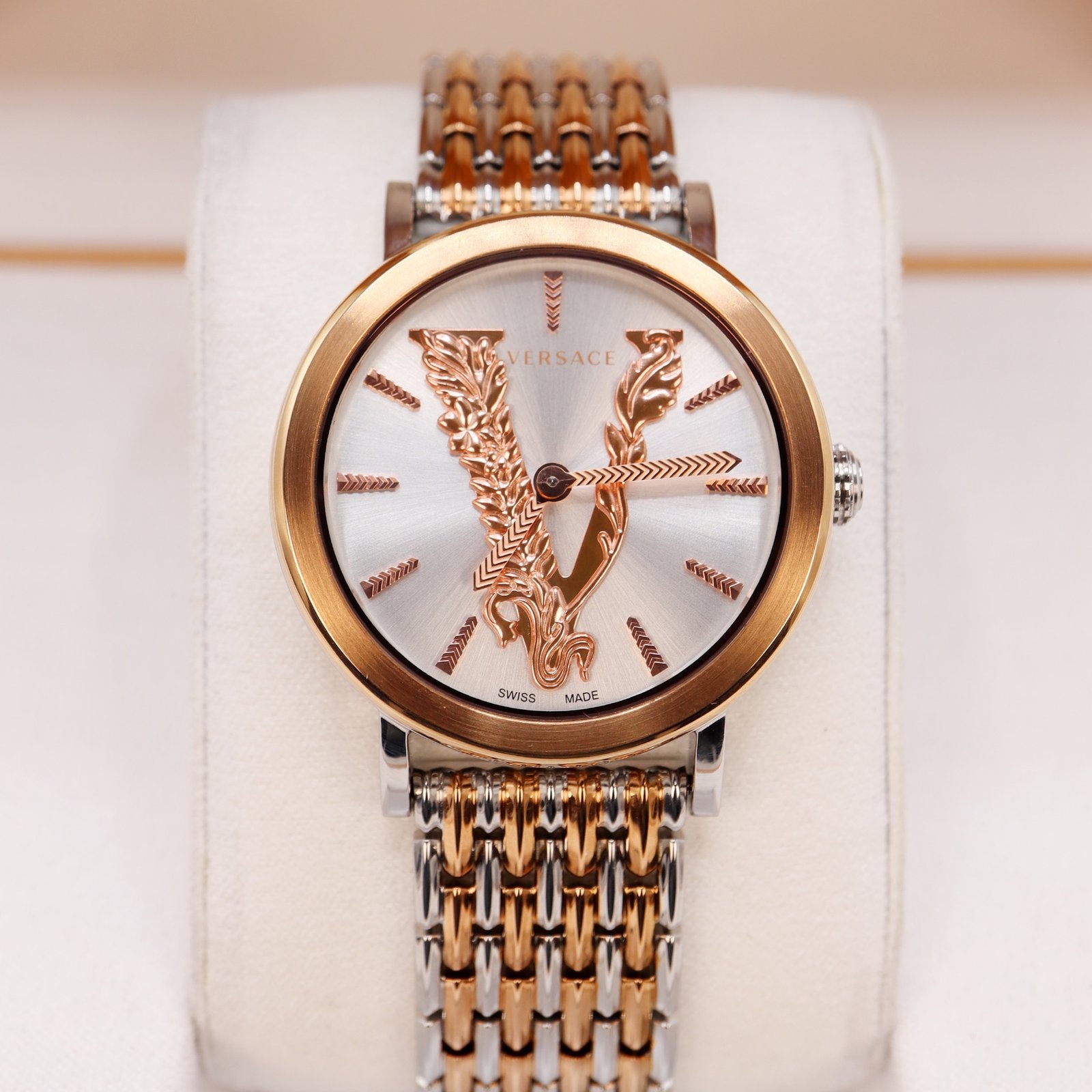 versace v signature rose gold women watch 7