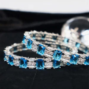 blue and silver bangles for sale