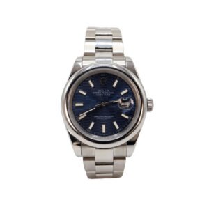 rolex oyster perpetual datejust blue wave pattern dial 5