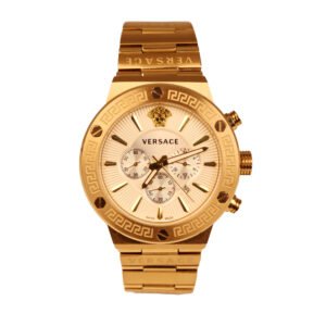 versace chronograph gold watch 2