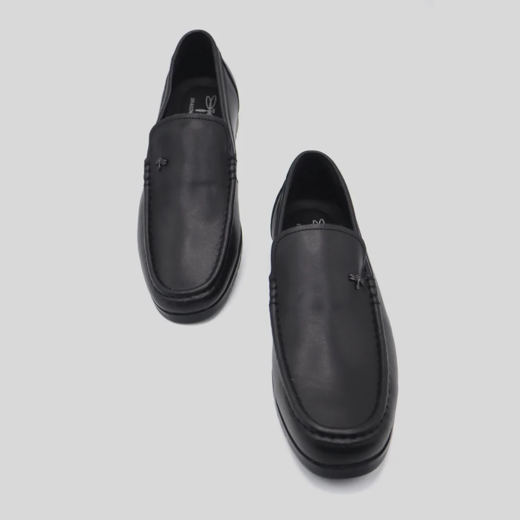 Elegant Black Leather Loafers for Men