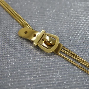 Elegant Gold-Plated Buckle Bracelet
