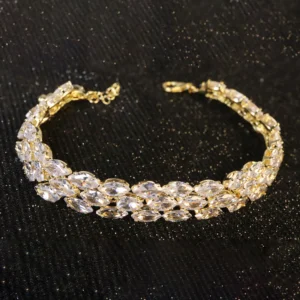 Golden Elegance Crystal Bracelet