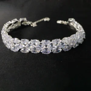 Elegant Marquise-Cut Crystal Bracelet