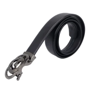 Gucci Interlocking G Buckle Black Leather Belt
