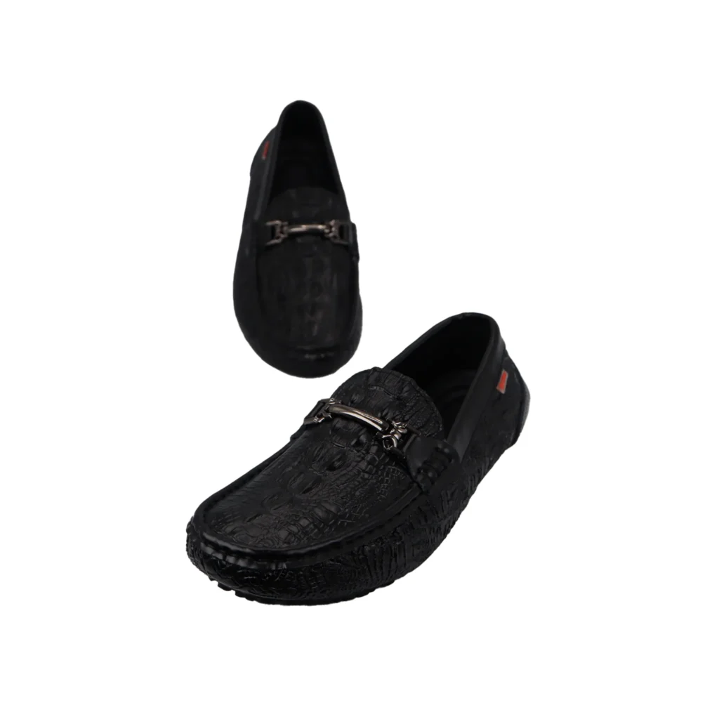 Men's Crocodile-Embossed Loafers