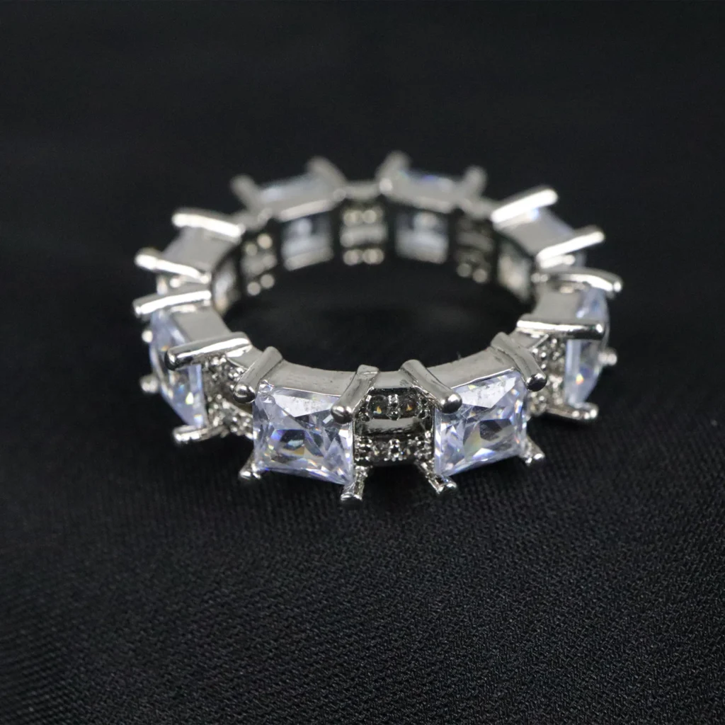 Timeless Radiance Princess-Cut Eternity Ring