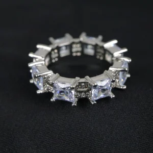 Timeless Radiance Princess-Cut Eternity Ring
